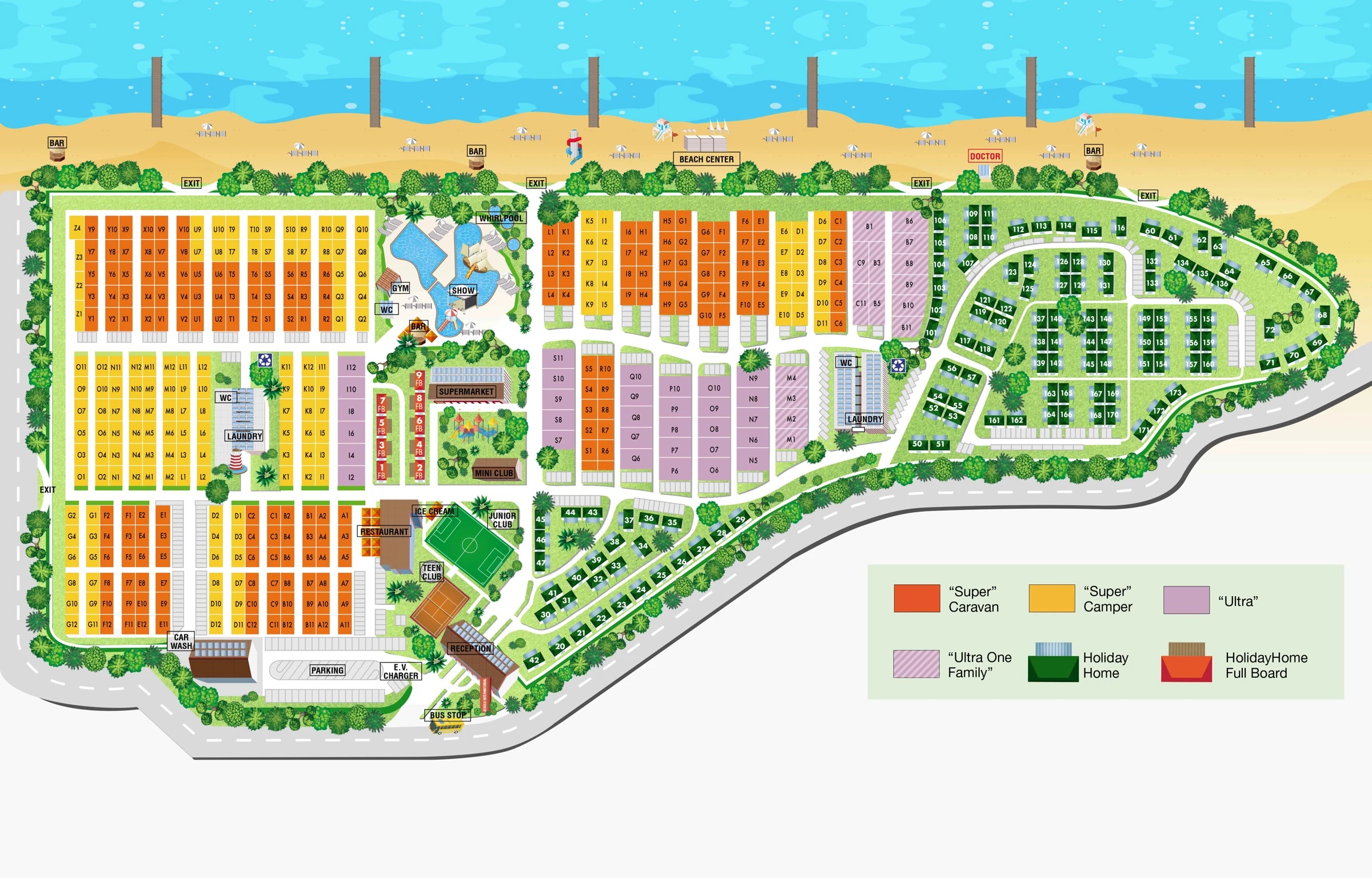 Pianta del Jesolo International Club Camping